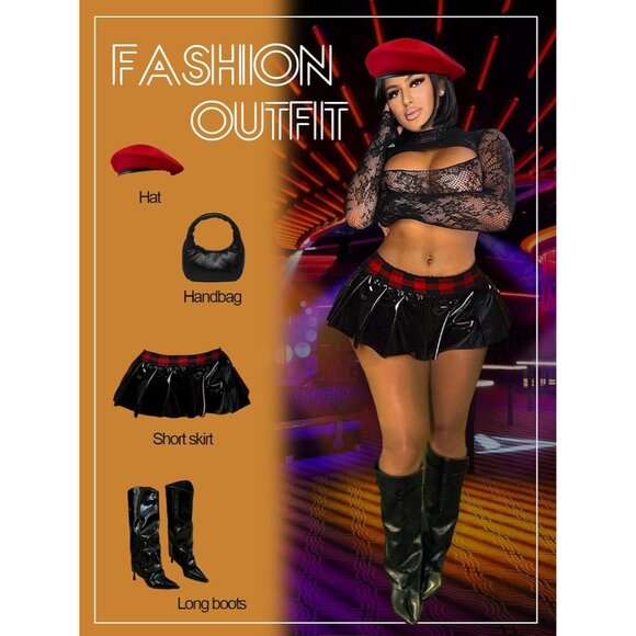 Women's Black Lingerie Imported Front Open Bodysuit Sexy Nightwear Pajamas Set - Picture 3 of 5